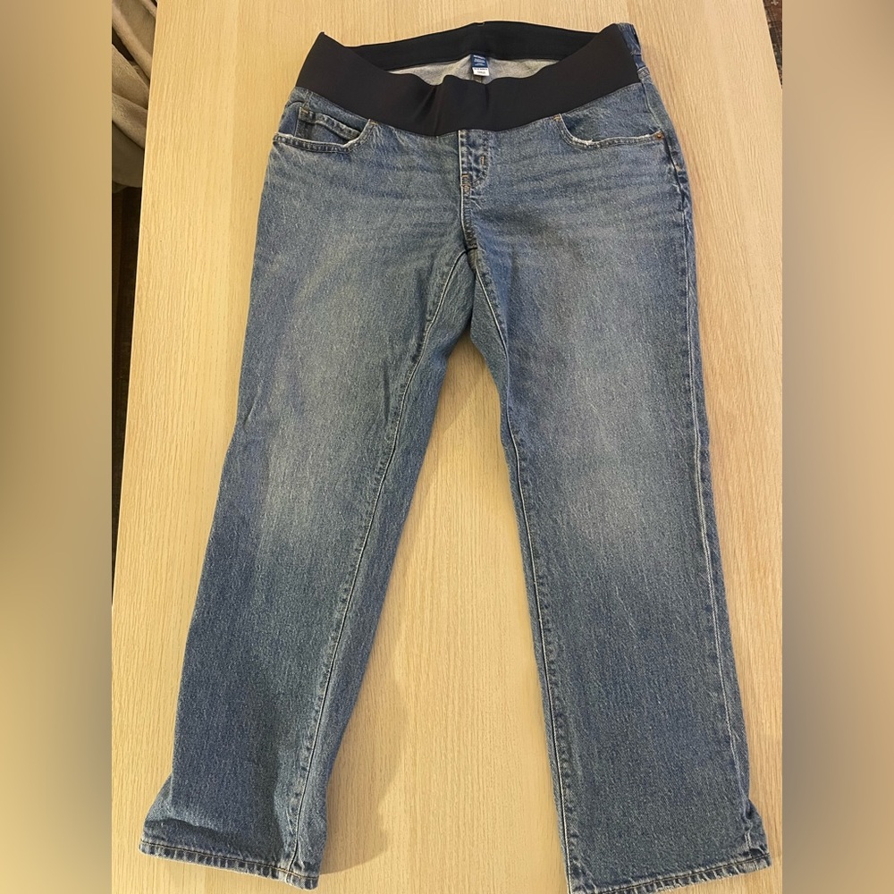 Old Navy Maternity Front Low Panel Slouchy Straight Jeans Size 6